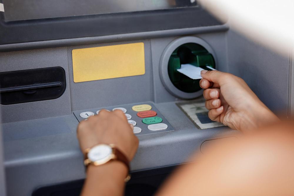 Customer accessing banking services