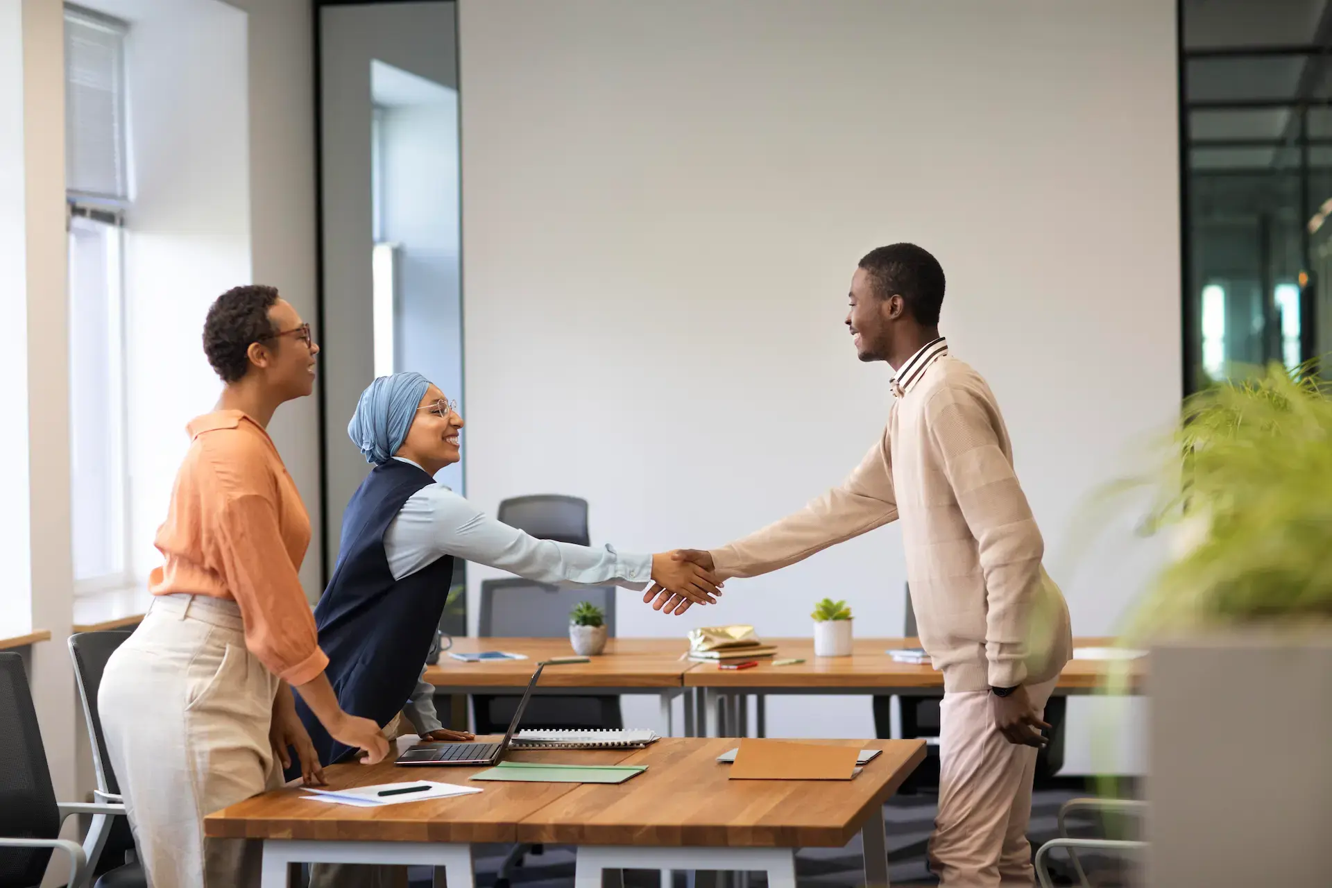 Onboarding a man
